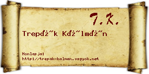 Trepák Kálmán névjegykártya
